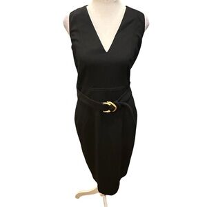 Etcetera Elegant Black Sleeveless belted Dress size 10